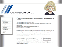 Tablet Screenshot of creativesupport.ch